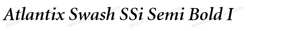Atlantix Swash SSi Semi Bold Italic字体转换